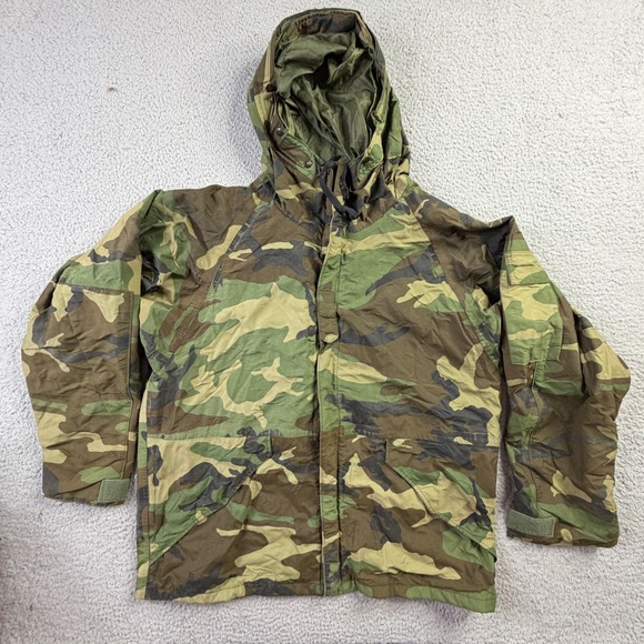Military Surplus Other - USGI Army Gore-Tex Jacket ECWCS Woodland Camo Parka Mens Large Reg Isratex Inc